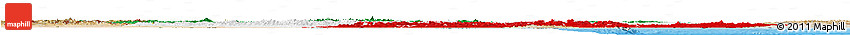 Flag Horizon Map of Iran, satellite outside, bathymetry sea, flag centered