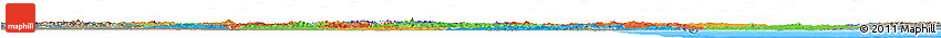 Political Horizon Map of Iran, semi-desaturated, land only