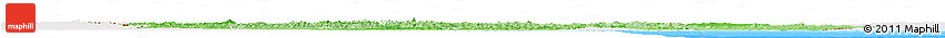 Political Shades Horizon Map of Iran, single color outside, bathymetry sea