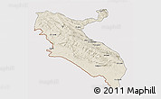 Shaded Relief 3D Map of Ilam, cropped outside