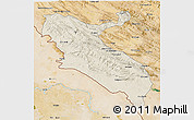Shaded Relief 3D Map of Ilam, satellite outside