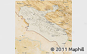 Shaded Relief 3D Map of Ilam, satellite outside