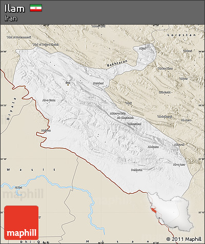 Classic Style Map of Ilam