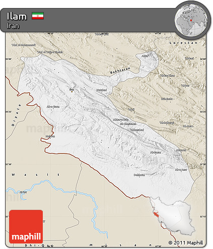 Classic Style Map of Ilam