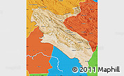 Satellite Map of Ilam, political outside