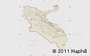 Shaded Relief Map of Ilam, cropped outside