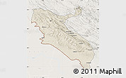 Shaded Relief Map of Ilam, lighten