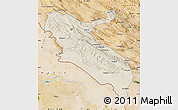 Shaded Relief Map of Ilam, satellite outside