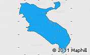 Political Simple Map of Ilam, cropped outside