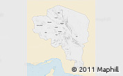 Classic Style 3D Map of Kerman, single color outside