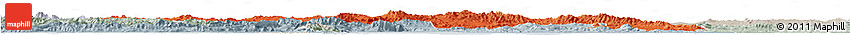Political Horizon Map of Kerman, lighten, semi-desaturated
