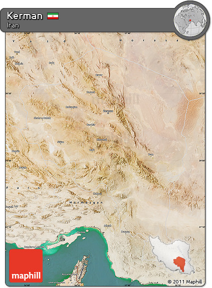 Satellite Map of Kerman