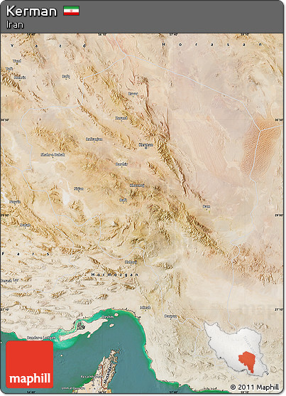 Satellite Map of Kerman