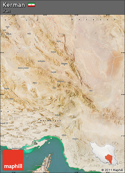 Satellite Map of Kerman