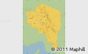 Savanna Style Map of Kerman, single color outside