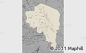 Shaded Relief Map of Kerman, darken, desaturated