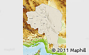 Shaded Relief Map of Kerman, physical outside