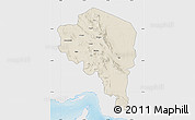 Shaded Relief Map of Kerman, single color outside