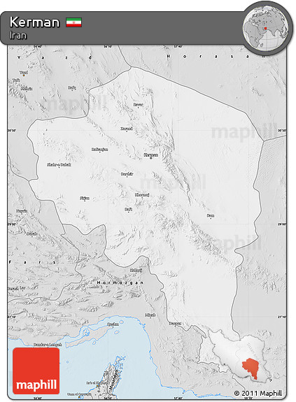 Silver Style Map of Kerman