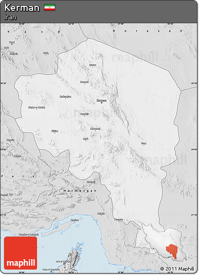 Silver Style Map of Kerman