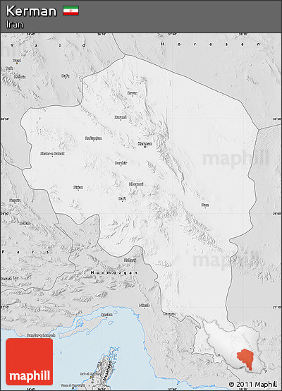 Silver Style Map of Kerman