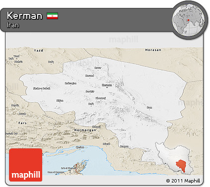 Classic Style Panoramic Map of Kerman