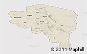 Shaded Relief Panoramic Map of Kerman, cropped outside