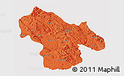 Political 3D Map of Kohgiluyeh & Boyer Ahmad, cropped outside