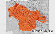 Political 3D Map of Kohgiluyeh & Boyer Ahmad, lighten, desaturated