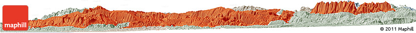 Political Horizon Map of Kohgiluyeh & Boyer Ahmad, lighten, semi-desaturated