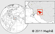 Blank Location Map of Kohgiluyeh & Boyer Ahmad, highlighted country