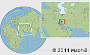 Savanna Style Location Map of Kohgiluyeh & Boyer Ahmad, within the entire country