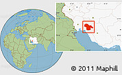 Savanna Style Location Map of Kohgiluyeh & Boyer Ahmad, highlighted country