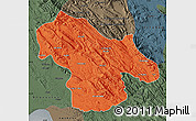 Political Map of Kohgiluyeh & Boyer Ahmad, darken, semi-desaturated