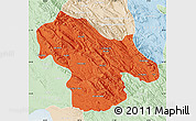 Political Map of Kohgiluyeh & Boyer Ahmad, lighten