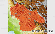 Political Map of Kohgiluyeh & Boyer Ahmad, physical outside