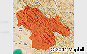 Political Map of Kohgiluyeh & Boyer Ahmad, satellite outside