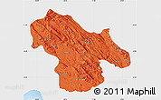 Political Map of Kohgiluyeh & Boyer Ahmad, single color outside