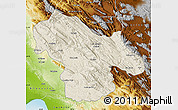 Shaded Relief Map of Kohgiluyeh & Boyer Ahmad, physical outside