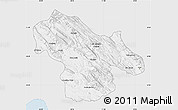 Silver Style Map of Kohgiluyeh & Boyer Ahmad, single color outside