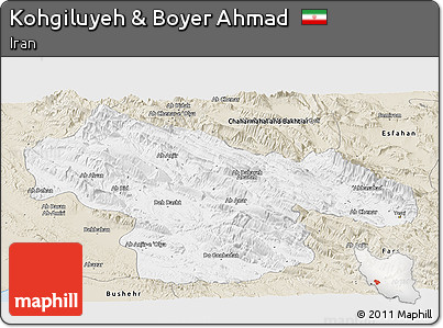 Classic Style Panoramic Map of Kohgiluyeh & Boyer Ahmad