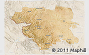 Satellite 3D Map of Kordestan, lighten