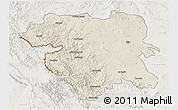 Shaded Relief 3D Map of Kordestan, lighten