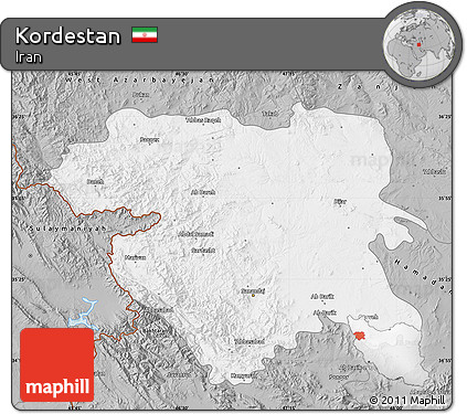 Gray Map of Kordestan