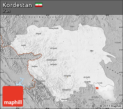 Gray Map of Kordestan