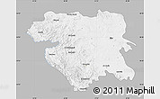 Gray Map of Kordestan, single color outside