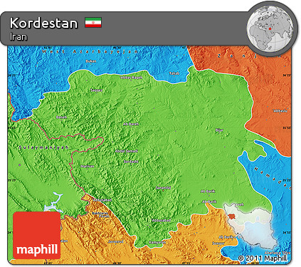 Political Map of Kordestan