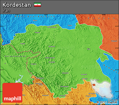 Political Map of Kordestan