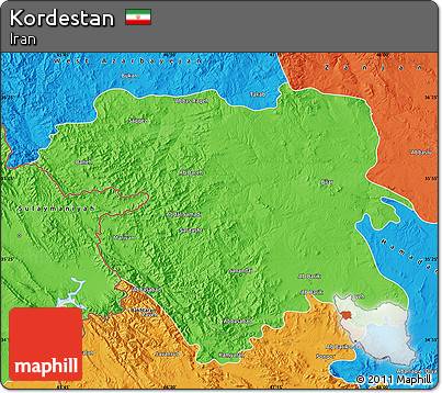 Political Map of Kordestan