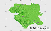 Political Map of Kordestan, single color outside